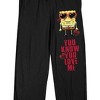 Spongebob Squarepants You Know You Love Me on Black Adult Sleep Pant - 2 of 4