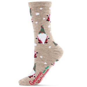 Memoi Gnome for the Holidays Crew Socks - 1 of 2