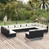 vidaXL Garden Lounge Set Black - 2 of 4