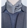 Wrapables Satin Neckerchief Square Scarf 26.5 x 26.5 Inches, Houndstooth - 3 of 4