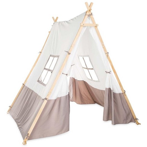 7-Foot Cotton Canvas Indoor and Outdoor Tent with Lights – Hearthsong