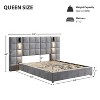 Christopher Knight Home Wesson Modern Upholstered Velvet Bed with Reading Lamp and USB Ports - 3 of 4