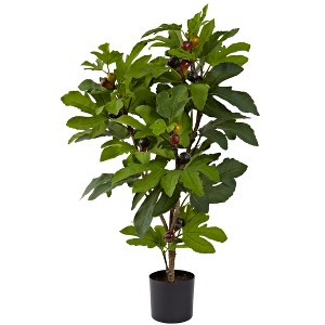 Nearly Natural 32-in Fig Tree with 15 Figs - 1 of 2