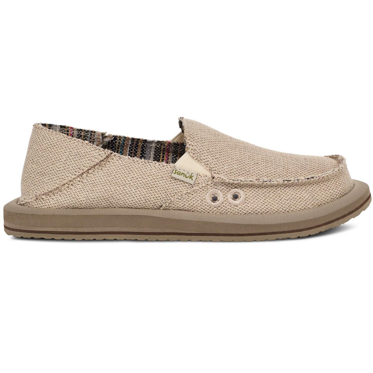 Женские туфли Sanuk Women's Donna Hemp 2 Tone Loafers - Natural, 7 — фото 3