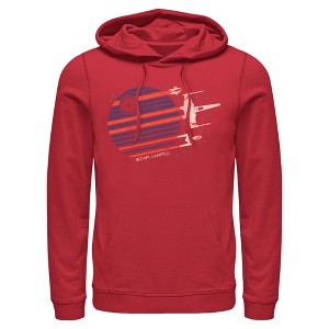 Mens Star Wars X-wing Starfighter Flyby Lightweight Hoodie - 1 of 4