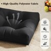 Tangkula Set of 6 Tufted Patio Cushions 4" Outdoor Seat Cushions Waterproof & High Elasticity Square Chair Cushions Black - 4 of 4