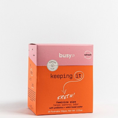 Busy Co. Refresh Feminine Flushable Wipes - 15ct