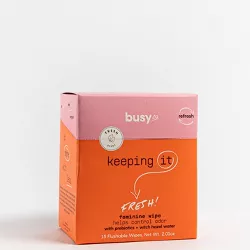 Busy Co. Refresh Feminine Flushable Wipes - 15ct