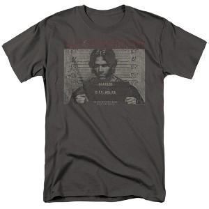 Supernatural Sam Mug Shot Adult T-Shirt - 1 of 4