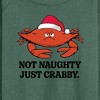 Women's - Instant Message - Not Naughty Just Crabby Christmas Lightweight French Terry Wide Neck Long Sleeve Shirt - 2 of 4