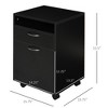NicBex 1 Drawer Mobile File Cabinet with 1 Open Shelf and 1 Cabinet,Office Cabinet with Metal Handles and Casters,Filing Cabinet for Home Office - 3 of 4
