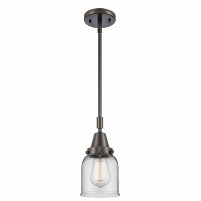 Bell - 1 Light Stem Hung Mini Pendant In Industrial Style-11.13 Inches Tall and 5 Inches Wide
