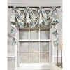 RLF Home Samanta 3" Tab Top Luxurious and Elegant Window Treatment 3-Scoop Victory Swag 56" x 18" Blue - 2 of 4