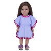 Sophia’s Cut-Out Bathing Suit, Cover Up and Sandals, Pink/Purple - 2 of 4