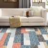 Machine Washable Area Rugs 4x6 Modern Geometric Accent Carpet, Stain-Resistant Contemporary Throw Rugs, Non-Shedding Neutral Floor Mat - 3 of 4
