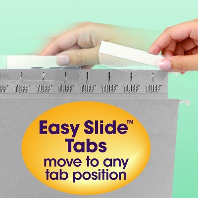 Smead Tuff Hanging Box Bottom Folder With Easy Slide Tab, 3" Expansion