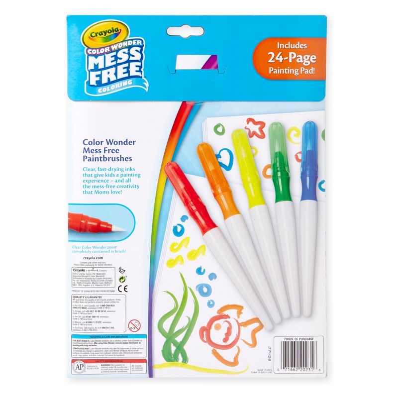 Crayola 6pc Color Wonder Paintbrush Pens Set, 6 of 11