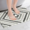 Unique Bargains Geometric Pattern Quick Dry and Non-Slip Bathroom Rugs Bath Mats 1 Pc - 2 of 4