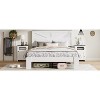 Racxily Bed Frame with Headboard, Wood Platform with Under Bed Storage, White - 4 of 4