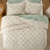 2/3 Pcs Boho Tufted Bedding Checkered Farmhouse Shabby Chic Bed Set - 4 of 4
