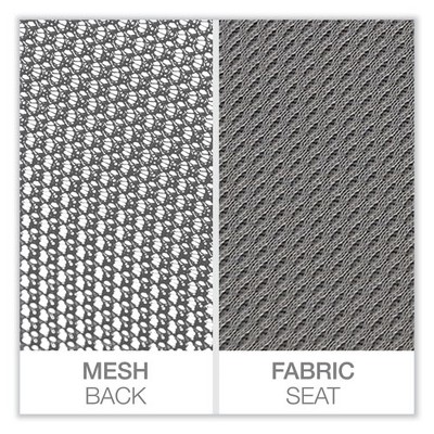 Gray Mesh Back Fabric Task Chair with Fixed Arms