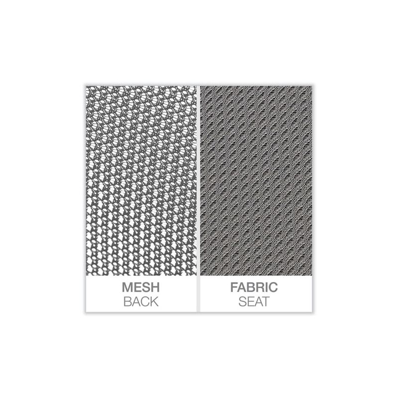 Workspace by Alera Mesh Back Fabric Task Chair, Supports Up to 275 lb, 17.32" to 21.1" Seat Height, Gray Seat, Gray Back, 2 of 8