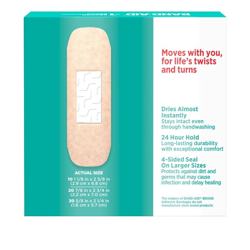 Band-Aid Skin-Flex Assorted Sizes Adhesive Bandages - 60ct, 3 of 10