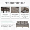 Buenhomino Outdoor Patio Furniture - Wicker Sofa with Removable Cushion, 3 Seater Rattan Couch with Deep Seat, High Backrest for Balcony, Backyard - 2 of 4
