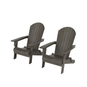 WestinTrends Tuscany HIPS¬¨‚Ä†Outdoor¬¨‚Ä†Patio¬¨‚Ä†Folding¬¨‚Ä†Adirondack¬¨‚Ä†Chair (Set of 2) - 1 of 4