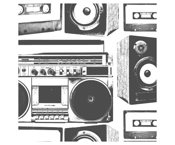 Devine Color Stereo Peel & Stick Wallpaper - Charcoal