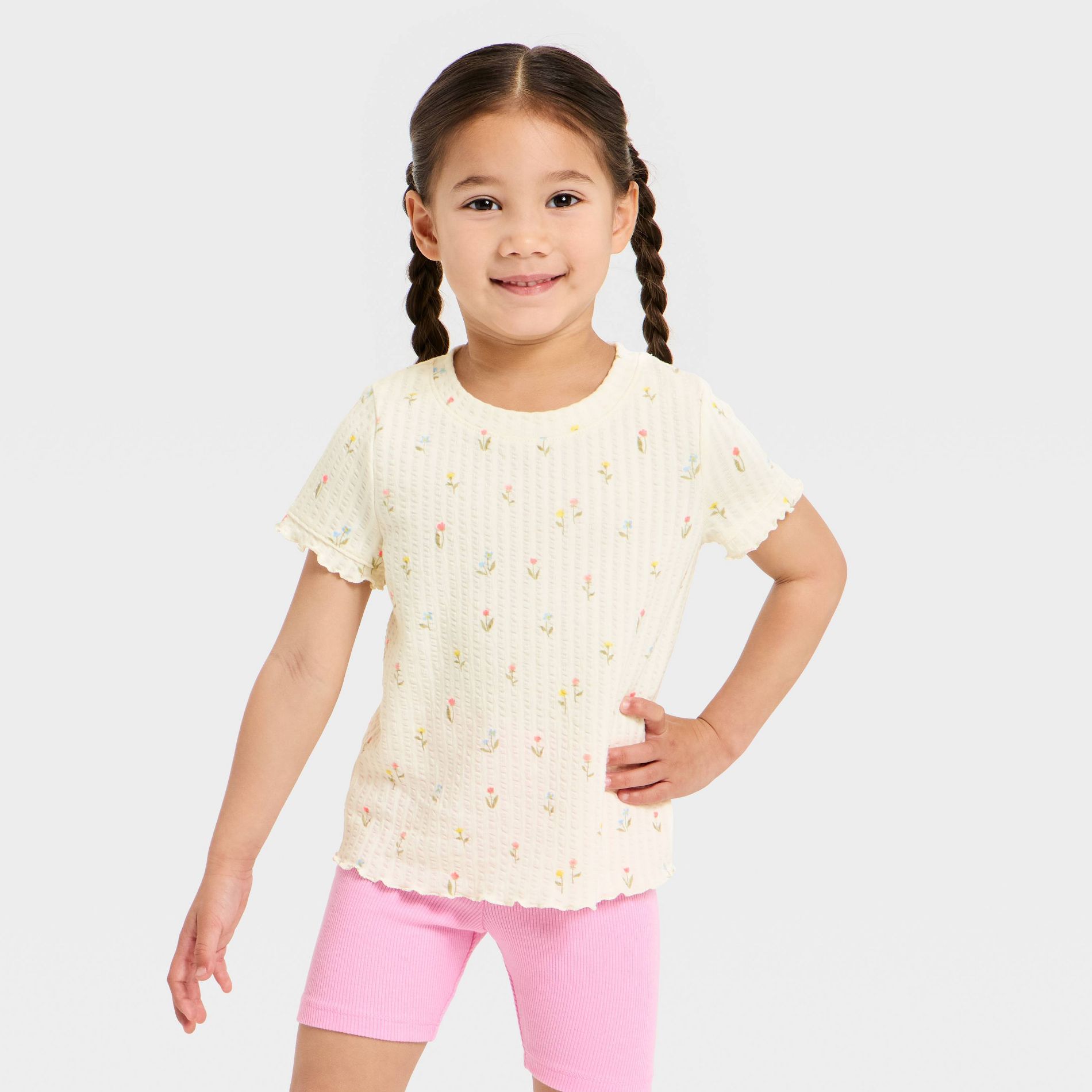 Toddler Girls' Pointelle T-Shirt - Cat & Jack™