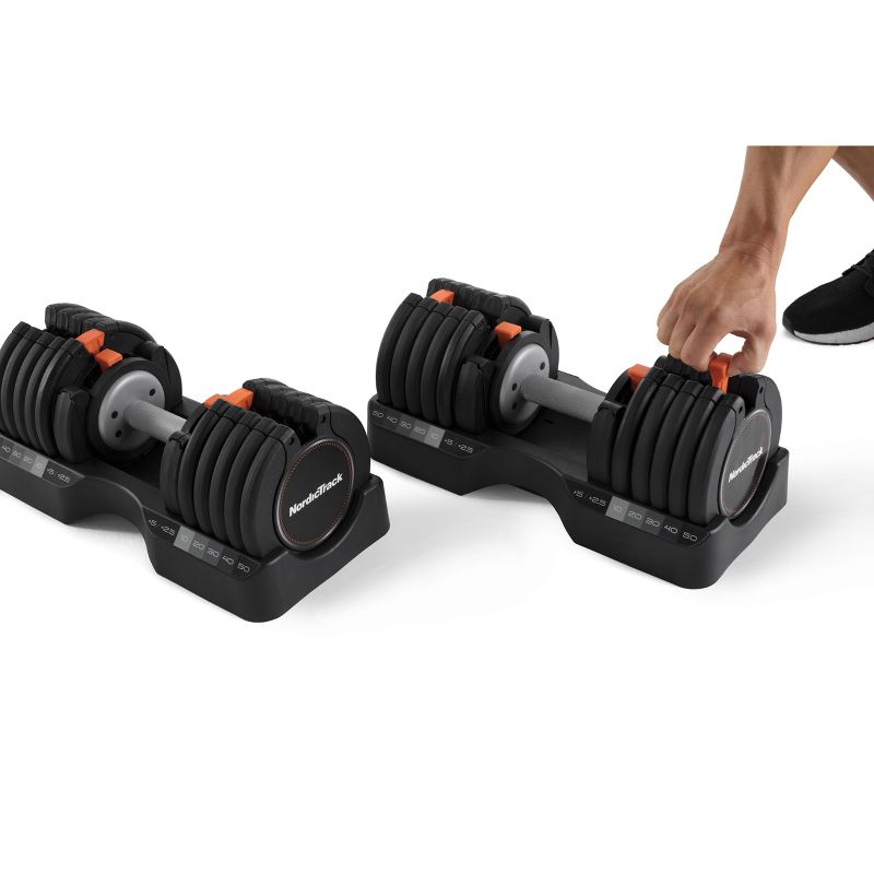 NordicTrack Select-A-Weight Dumbell 2pc 55lbs, 5 of 14