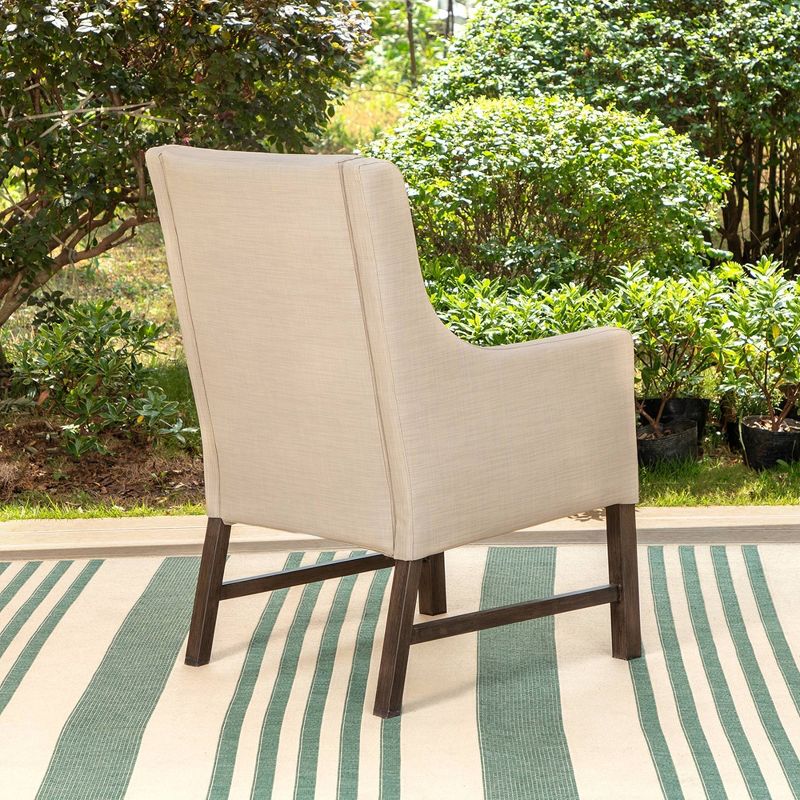 2pk Outdoor Dining Chairs with Metal Frame &#38; Armrests - Captiva Designs, 6 of 11
