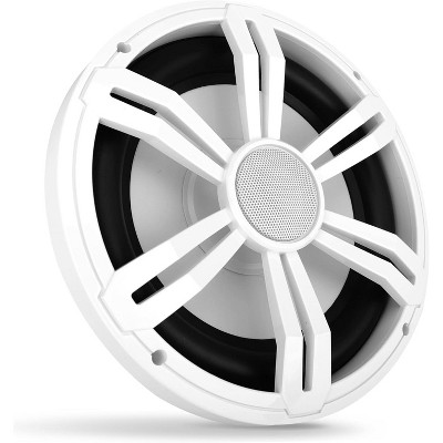 10" Slim Waterproof Subwoofer for Deep Bass with 400W Max Power, PP Cone, White