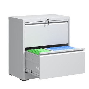 Anybear 2 Drawer Lateral File Cabinet with Lock, Metal Lateral Filing Cabinet - 1 of 4