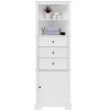 VASIP Triangle Tall Cabinet with 3 Drawers and Adjustable Shelves for Bathroom, Kitchen or Living Room, MDF Board with Painted Finish - 4 of 4