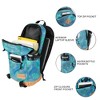 Disney Stitch Tropical Print 17.5" Hooded Backpack - 4 of 4