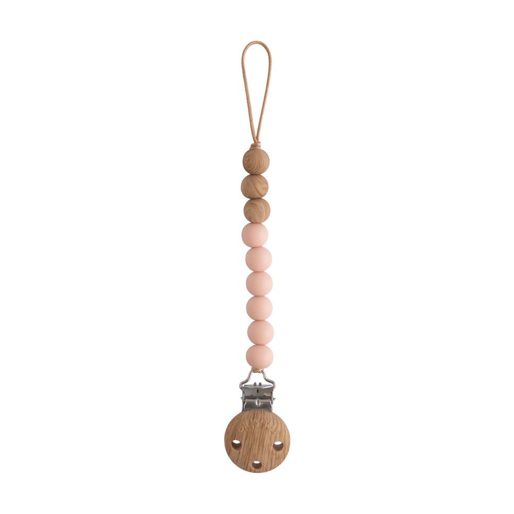 Mushie Silicone Pacifier Clip - Eva Blush