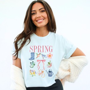 Simply Sage Market Spring Collage Coquette Garment Dyed Tee - 1 of 4