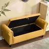 CAVINAS Rectangle Storage Ottoman Bench,Upholstered Ottoman with Fashion Rivets for Living Room,Bedroom - 4 of 4