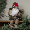 Northlight 16" Country Rustic Santa Claus with Snowflake Jacket Sitting Christmas Figure - 2 of 4