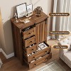 5 Drawers Dresser for Bedroom with Sliding Barn Door, Farmhouse Tall Chest of Drawer, Storage Organizer Dresser for Hallway, Living Room - 4 of 4