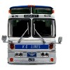 1969 Eagle Model 05 Coach Bus "Golden Eagle" White and Blue with Red 1/87 (HO) Diecast Model by Iconic Replicas - 4 of 4