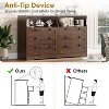 Jojoka Modern 6-Drawer Wood Dresser with Built-In Power Outlet and Multi-Color LED Lights - 4 of 4