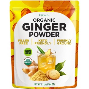 Ground Ginger 1.1lb (17.64 Oz) , Gya Tea Co Ginger Powder - Smooth-Blending For Shots, Teas, Cooking - 1 of 4