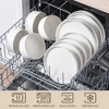 vancasso 12 Piece Ceramic Dinnerware Set, White Porcelain, Dinner Plates, Dessert Plates And Bowls For 4 Person, Vertical Edge - 3 of 4