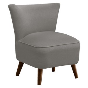Skyline Custom Upholstered Mid Century Modern Armless Chair - Skyline Furniture , Linen Gray
