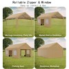 Heavy Duty Portable Garage - 13x20ft All-Season Carport with 4 Roll-Up Doors & Windows for Car, Truck, Boat Storage - 3 of 4