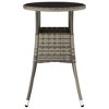 vidaXL Patio Table 23.6 in.x29.5 in. Tempered Glass and Poly Rattan Gray - 3 of 4