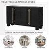 The Misty Moon Sideboard Buffet Cabinet with Storage, Wood Sideboard with Adjustable Shelves and Gold Handles for Kitchen - 4 of 4
